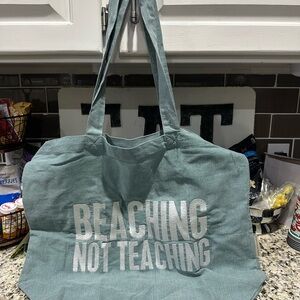 Beach Tote Bag in Teal